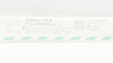 BD 382544 Insyte Autoguard BC Shielded IV Cath. 18GA x 1.16inch 95mL/min